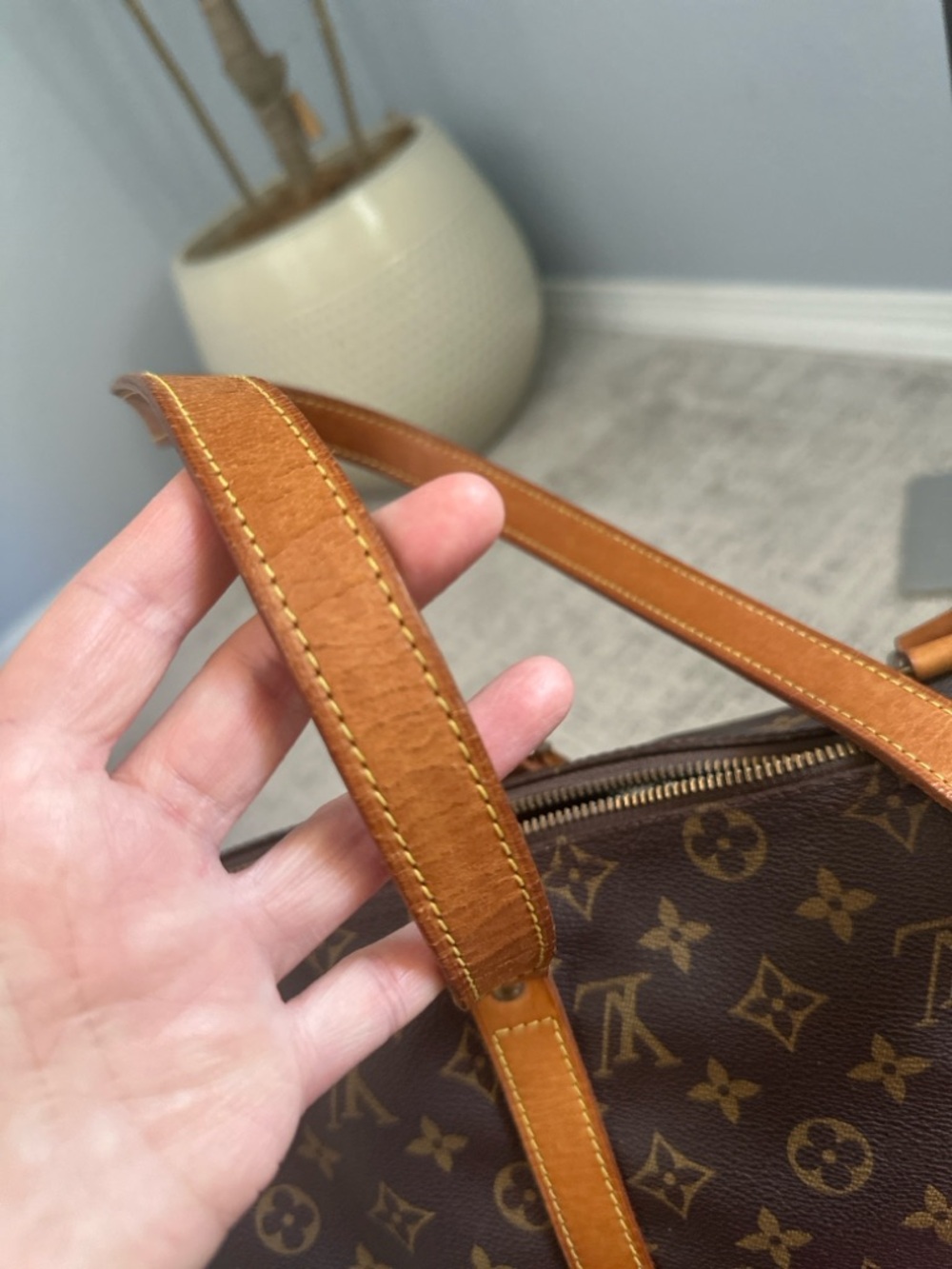 Louis Vuitton Monogram Canvas Brown & Tan tote / weekender travel bag - Picture 8 of 16